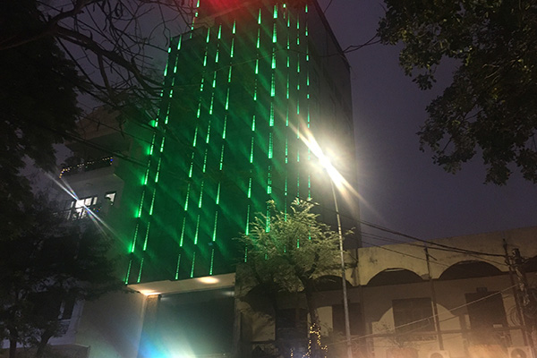 led trang trí tòa nhà